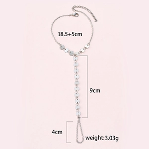 Silver star butterfly bracelet ring dimensions 18.5+5cm length with 3.03g weight