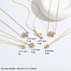 Gothic vintage heart and windmill pendant necklaces with 45+5cm adjustable chain
