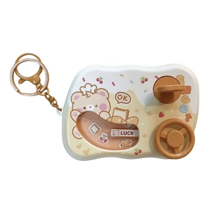 Creative cartoon bear car game keychain stress relief fidget toy gift for students