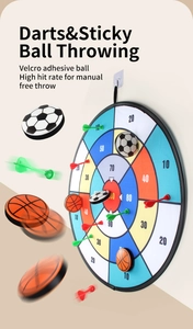 Bersaglio adesivo con palline velcro e freccette a ventosa per giochi sportivi per bambini