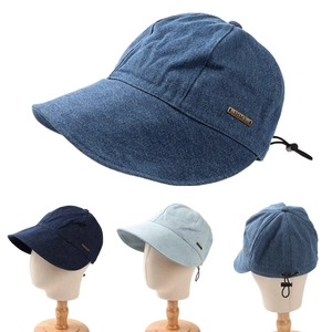 Women Cotton Denim Bucket Hat Wide Brim Sun Protection Adjustable Drawstring Retro Casual Fisherman Hat