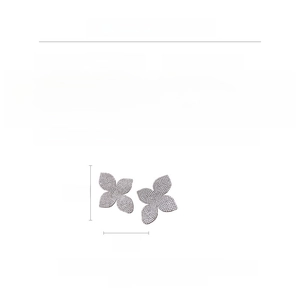Spécifications de taille et poids pour boucles d'oreilles fleur en cristal