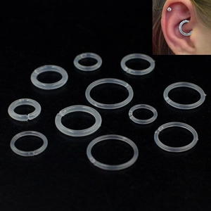 Anello Da Naso In Acrilico Trasparente Fermo Per Piercing In Plastica Flessibile Orecchini A Cartilagine