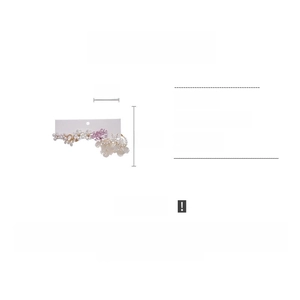 Tableau de taille détaillé pour boucles d'oreilles fleur en perles mesurant 5x6,5 cm