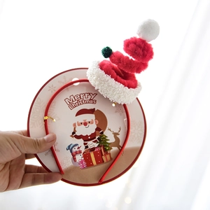 Serre-tête De Noël Bois De Renne Chapeau Père Noël Nœud Peluche Accessoires Cheveux Fête Décoration