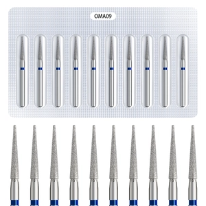 Macro view of OMA09 diamond nail drill bits set for Russian manicure cuticle removal