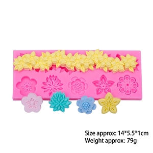 Moule en silicone avec reliefs floraux européens pour décoration de gâteaux fondant