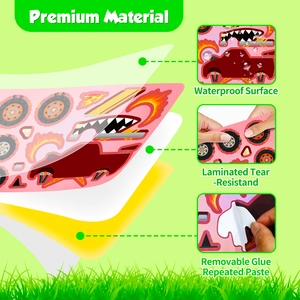 Detail view showing waterproof layers and tear-resistant material of racing car stickers