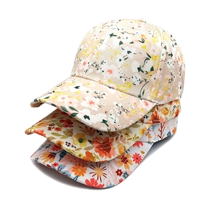 Women Floral Print Baseball Cap Fashion Polyester Sun Protection Summer Sunshade Hat Adjustable Outdoor Casual Visor Hat