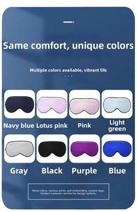 Collage of mulberry silk sleep masks in eight colors showing contoured nose design