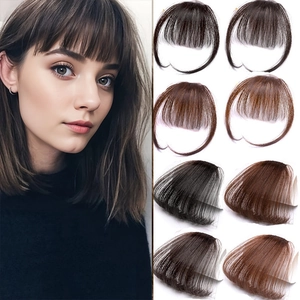Detailed hair color options of breathable air bangs for a natural invisible look