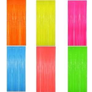 Colorful macaron tinsel foil fringe curtains for party and wedding backdrop decoration