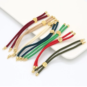 3mm woven Milan rope bracelets with 18k gold plated tree of life charm in multiple colors