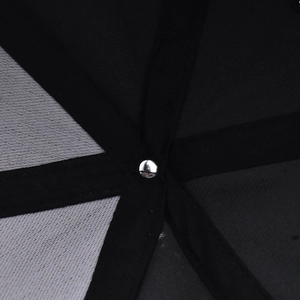 Detailed interior of baseball cap showing reinforced black tapes and center silver rivet