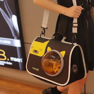 Breathable Pet Carrier Bag With Space Capsule Window Oxford Cloth Portable Foldable Cat Backpack For Outdoor Travel