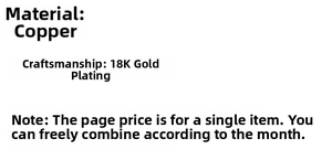 Especificaciones de pendientes de cobre chapados en oro 18K con piedras natales