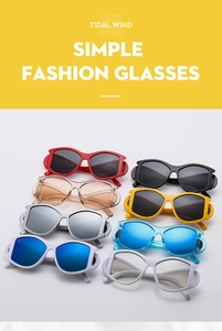 Collection of oversized Y2K sunglasses in multiple colors featuring polished plastic frames