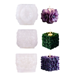 Moldes de silicona 3D de hortensia y peonía para velas aromáticas DIY y yeso decorativo