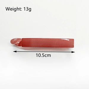 Grande fermaglio a banana rosso traslucido per capelli folti, lungo 10,5 cm e peso 13 g