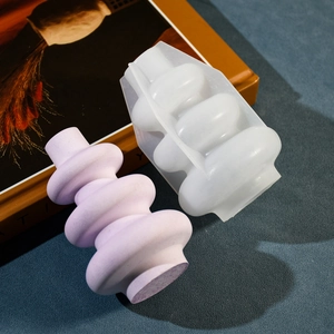 Stampo in silicone geometrico a onde per vaso di fiori fai-da-te e decorazioni casa