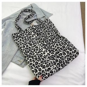 Canvas Tote Bag Animal Print Leopard Zebra Pattern Large Capacity Lightweight Minimalist Casual Shoulder Handbag For Women