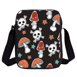 Kids Crossbody Bag Cartoon Printed Polyester Small Shoulder Messenger Pouch Adjustable Strap Casual Student