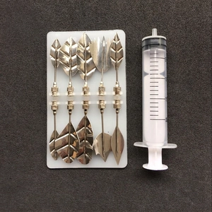 3D Jelly Art Tools set featuring 10 stainless steel floral needles and a 20ml syringe
