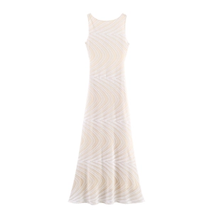 Sequin Sleeveless Maxi Dress Backless Wave Pattern Elegant Slim Fit Mesh Evening Party Glamorous For Women