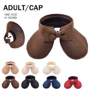 Damen Stroh Sonnenblende Hut Faltbar Große Breite Krempe Strand Strohhut Mit Schleife Elegant Outdoor Sommer UV Schutz