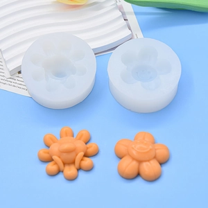 DIY cartoon flower silicone molds for car aromatherapy plaster and resin crafts