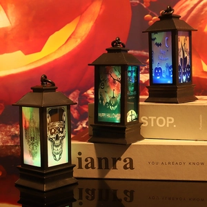 Halloween decorative lanterns set with pumpkin and skull patterns for festive party decor