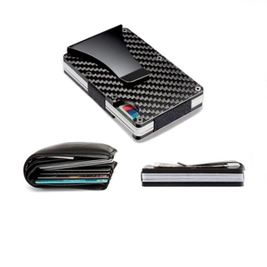 Porte-carte minimaliste en fibre de carbone avec protection RFID et design compact