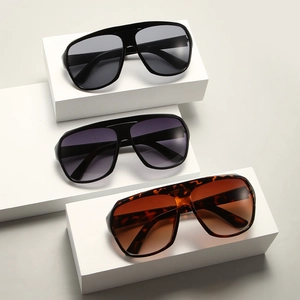 Oversized Square Sunglasses UV400 Protection PC Frame AC Lens Retro Fashion Flat Top Vintage Eyewear Women Men Unisex