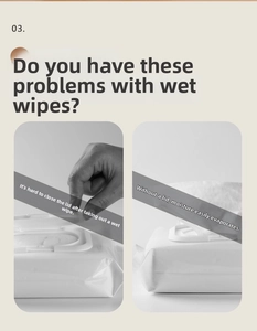 Detail showing loose wet wipe lid and moisture evaporation issues for standard storage box