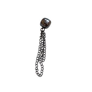 Magnetic chain clips for shortening T-shirts and pants without sewing in gunmetal finish