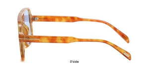 Detailansicht der Bügel mit Metallscharnier und CE-Zertifizierung an der Sonnenbrille