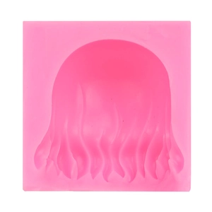 Stampo in silicone rosa per capelli di bambole in argilla e decorazioni per torte
