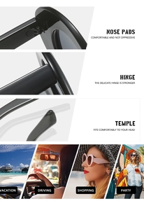 Macro detail of ergonomic nose pads, reinforced metal hinges and sleek temples on sunglasses