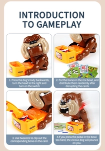 Guide d'instruction pour le jeu de table interactif Chien Méchant avec accessoires et étapes