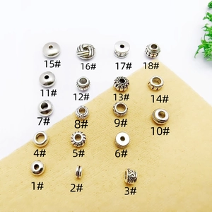Retro Tibetan silver spacer beads in eighteen various styles for DIY jewelry making