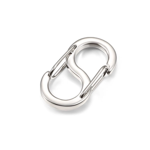 Dual-ended stainless steel S-hook connector for DIY jewelry necklaces and bracelets