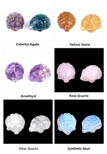 Macro comparison of small hedgehog figurines carved from amethyst, agate, and quartz
