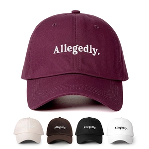 Allegedly Embroidery Baseball Cap Polyester Adjustable Retro Curved Brim Sun Hat For Men Women