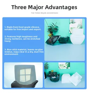 Vues détaillées du moule en silicone pour boîte de rangement en résine DIY haute flexibilité
