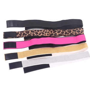 Adjustable wig grip headbands set with velcro closure in leopard and solid colors