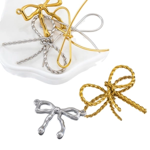 Polished gold and silver stainless steel butterfly pendants for jewelry making