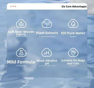 Zachte huisdierdoekjes met plantenextracten en EDI-water voor honden en katten