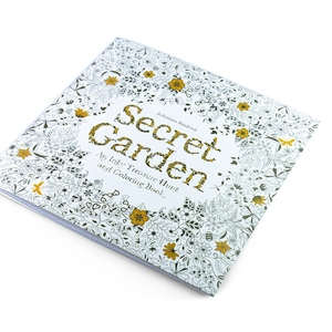 Secret Garden coloring book by Johanna Basford with intricate floral cover design