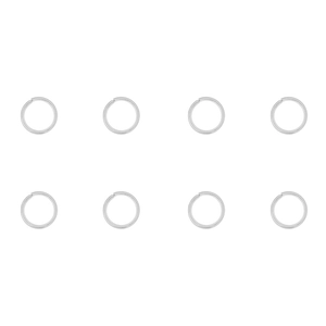 Lot de 8 anneaux ouverts en acier inoxydable argenté pour bijoux DIY et bracelets