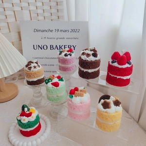 Simulation Double Layer Cake Scented Candles Soy Beeswax Realistic Strawberry Chocolate Dessert Home Decor Birthday Gift